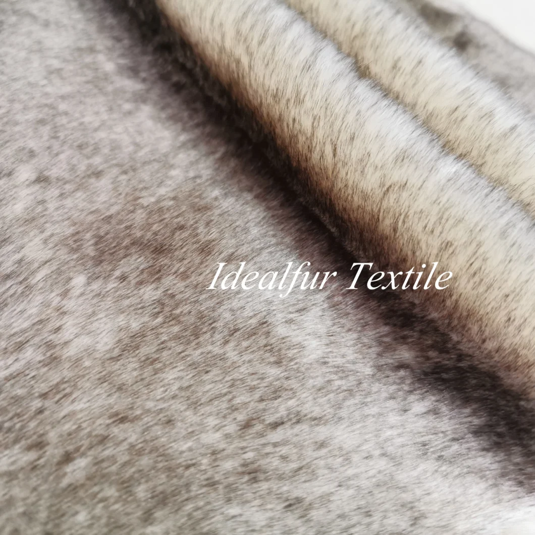 High Quality Dyed Acrylic Plush Faux Fake Artificial Raccoon Fur Fabric