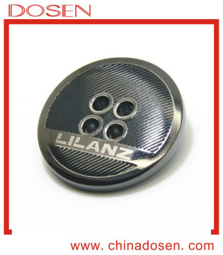 Durable effect Samsonite Vintage four holes metal button with black color for jacket /garment accessories.