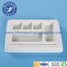 Purple Milky-white Color Flocking Blister For Electric Products Or Books