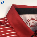 Polo de polo estampado de hombres rojas personalizados de alta calidad