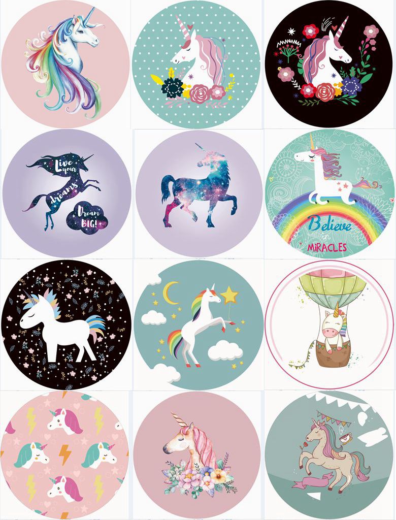 Cheap Wholesale Soft Microfiber Camping Picnic Blanket Unicorn Design Round Beach Towel