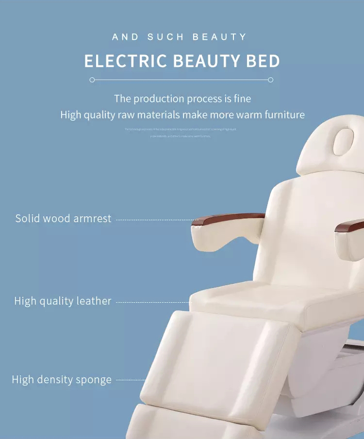 Wholesale white and adjustable folding electric leather massage table