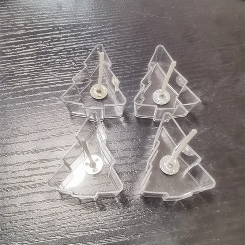 Пластыкавая кубак з дрэва Chrismas для свечкі