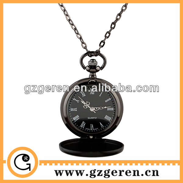 China factory wholesale High Quality Matte Black blank Pocket Watch with cheap price