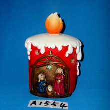 LED Lighted Resin Nativity Set with Silent Night Song