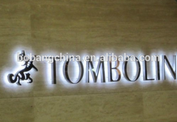 stainless steel channel letter, backlit letter box sign, lighting letter