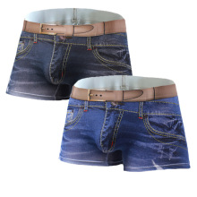 Men's Denim Underpants and Fashion Boxers: Stylish, Cotton-Comfortable Undergarments for Men and Couples