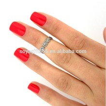 Vintage Silver Plated Flower Finger Midi Finger Ring Jewelry