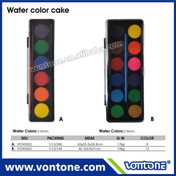 water colour cake with lots of colour