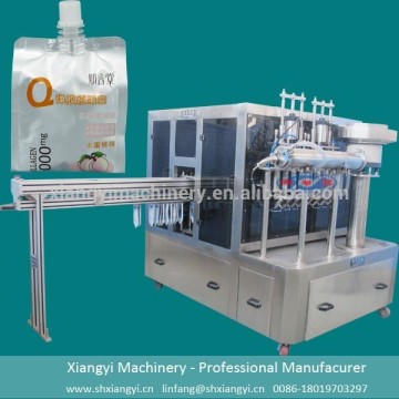 Cheer Pack filling machine / Corner Spouted Pouch filling capping machine / Zipper Spout Pouch filling machines