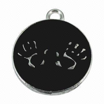 Round-shaped Enamel Metal Dog Pet ID Tag, Portable, Novelty and Eco-friendly Metal Craft