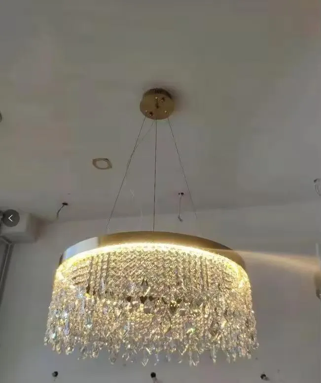Luxurious Gold Crystal Pendant Light for Elegant Weddings