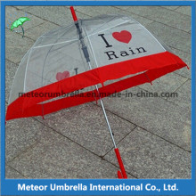 23inches Straight Auto Open PVC Transparente Apollo Blase Umbrella