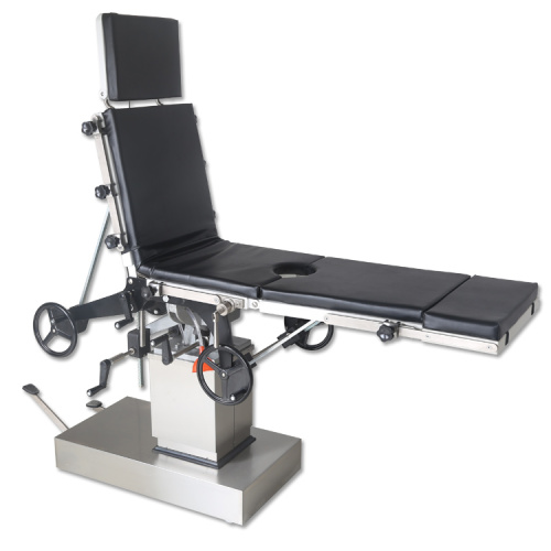 Hospital surgical mechanically operating theatre table