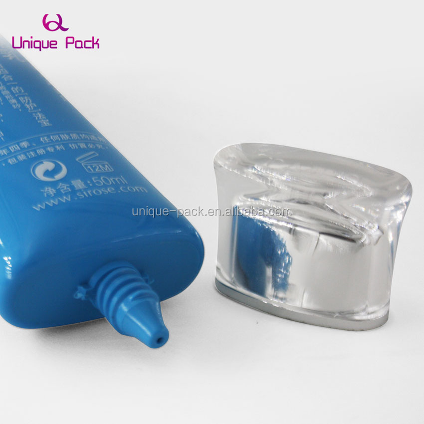 flat oval Plastic Squeeze 30 ml Luxury Cosmetic Tube For BB Cream packaging