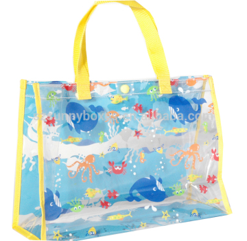 America Yellow New style Woman Tansparent Beach Bag