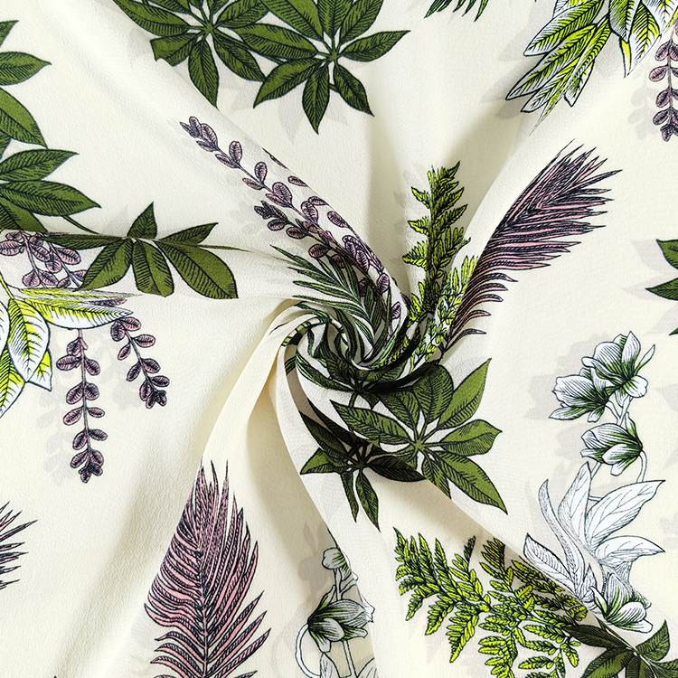 Customization Design High Quality Woven Moss Crepe Viscose Floral Rayon Custom Print Fabric,Dress Blouse Fabric