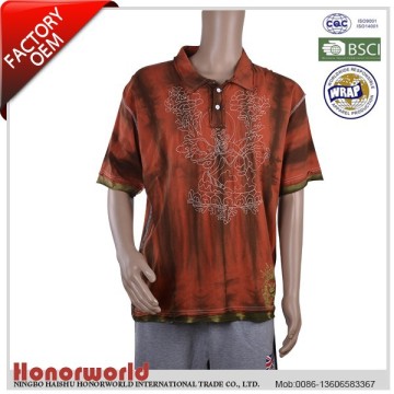 BSCI approved factory tie dye polo shirt / 100% cotton tie dye clothing /