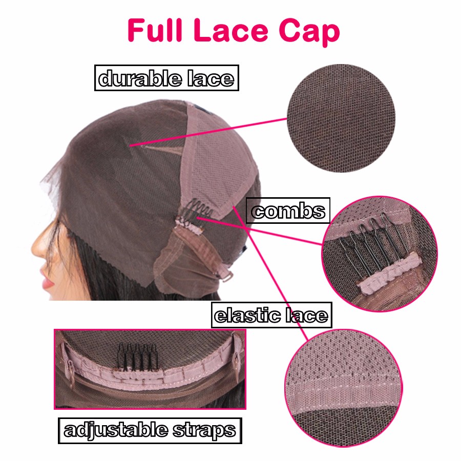Lsy Wholesale Factory Price Peruvian Human Hair Wigs For Females Long Straight Lace  Full Wig Natural High Ponytail Customized