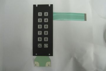 12 Keys Single Sided Pressure Sensitive Pet Pc Membrane Switch Keyboard