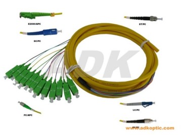 Optical Fiber Fan-out Pigtail FCAPC 12 cores