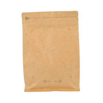 Laminowana papierowa torba do kawy Kraft z zamkiem błyskawicznym