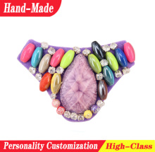 Woman wedge heel sandals decorative shoes patches with rhinestone