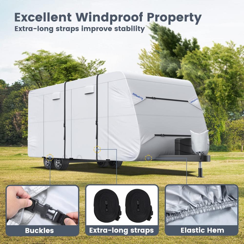 2022 RIP-STOP RV COVER Windproof Travel Trailer Cover