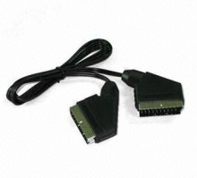 Scart Cable, 21-Pin Scart Plug to 21-Pin Scart Plug, Customized Specifications Accepted