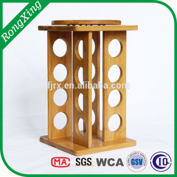 revolving bamboo spice rack