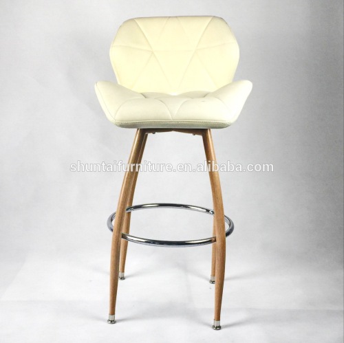 leather cover steel base bar chair/high chair for bar new model