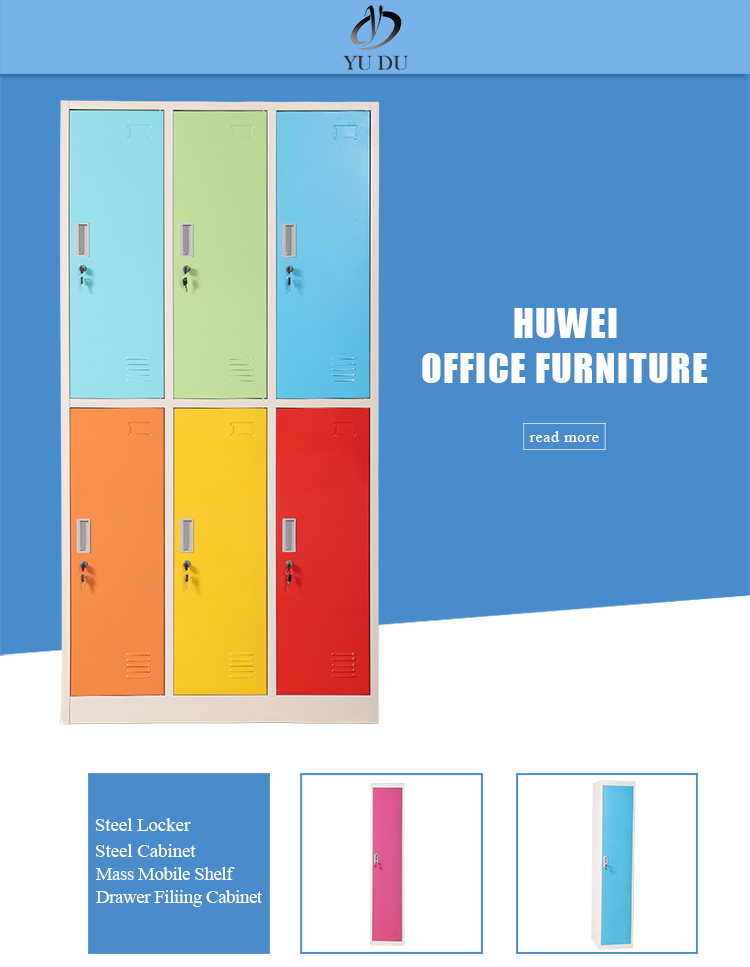 Color steel furniture 6 door metal locker