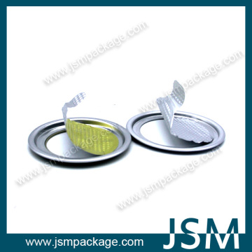 63mm aluminum easy open lid for food paper cans