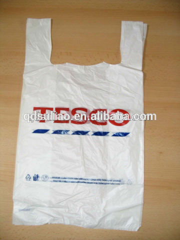 t-shirt handle supermarket plastic bag