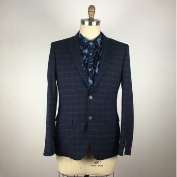 Men's Royal Blue Plaid Suit