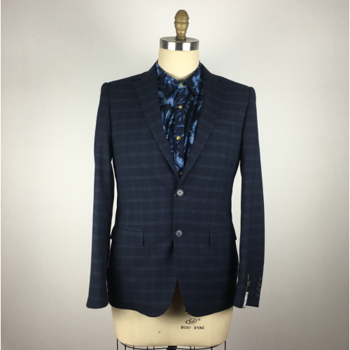 Men's Royal Blue Plaid Suit