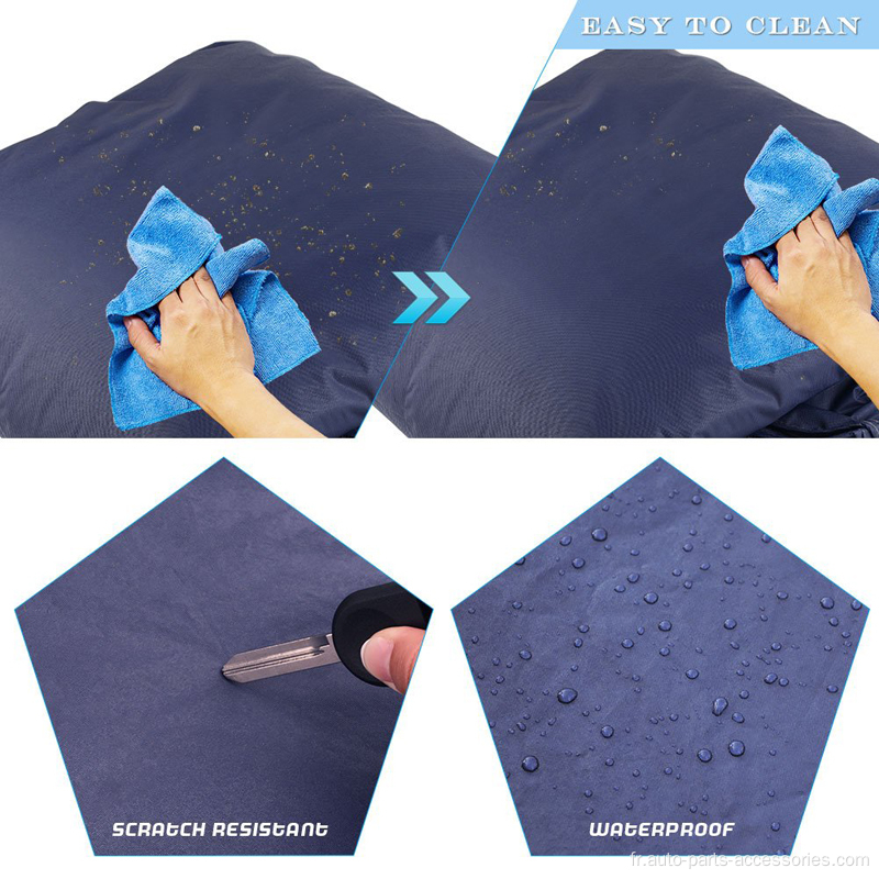 Couverture de poussière de voiture bleue élastique micro-PVCOEM de haute technologie
