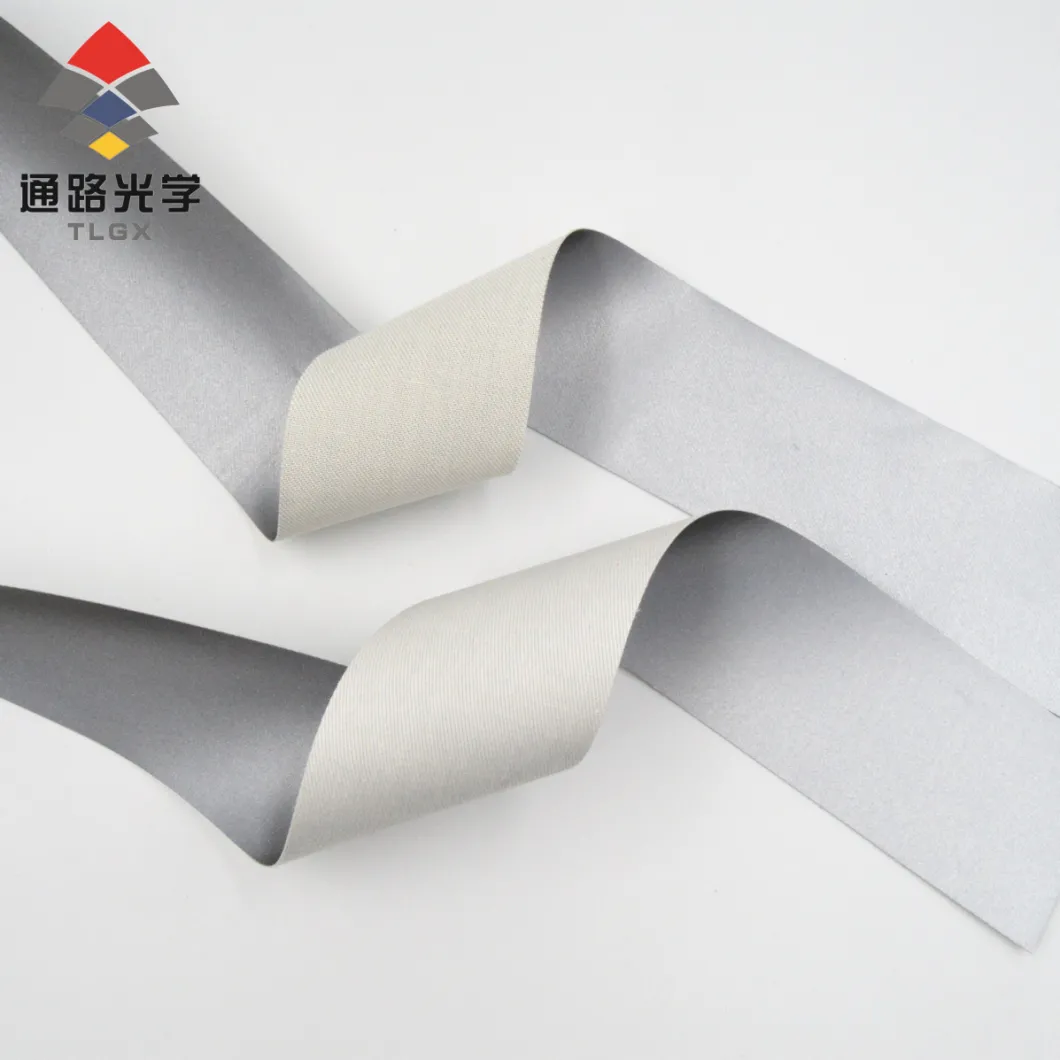 Silver Color Cotton Fire Retardant Retro-Reflective Fabric Strip Flame Resistant Fr Reflective Tape