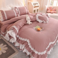 Ensemble de couvertures de jupe de lit moderne de coton de haute qualité