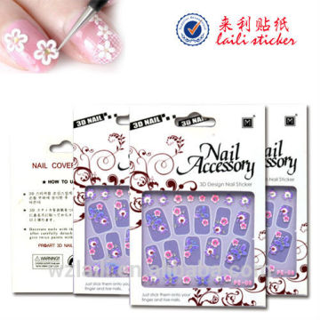 3d nail sticker/nail art flower sticker / sticker nail