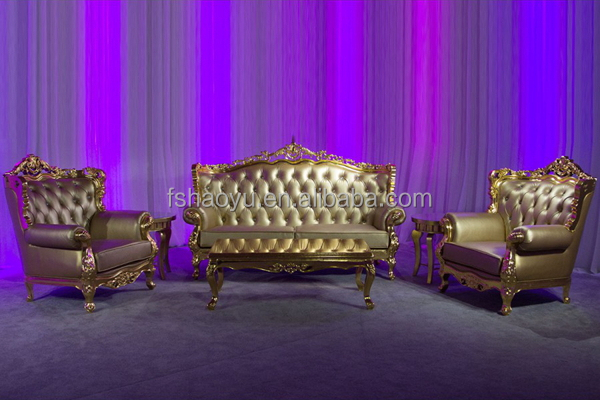 luxury wooden Dubai wedding sofa furniture