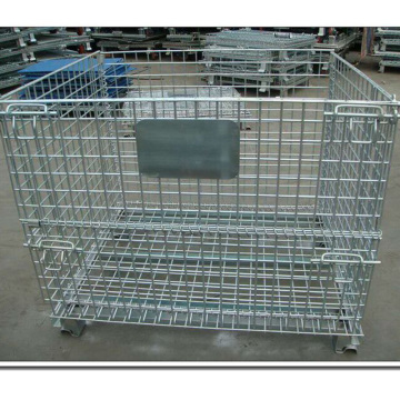 Folding Galvanized Industrial Storage Cage