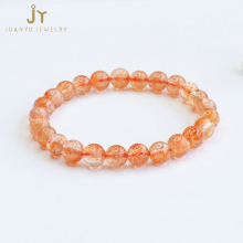 High Quality Orange Moonstone Bracelets: Healing Crystal Round Bead Jewelry