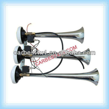 THREE TRUMPETS ELECTRIC AIR HORN TRAID TONE AIR HORN (W/IC BOX) THREE PIPES HORN TRUCK HORN