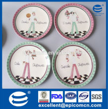 fashion plates with cupcake decoration china manufacture porcelain dessert plates