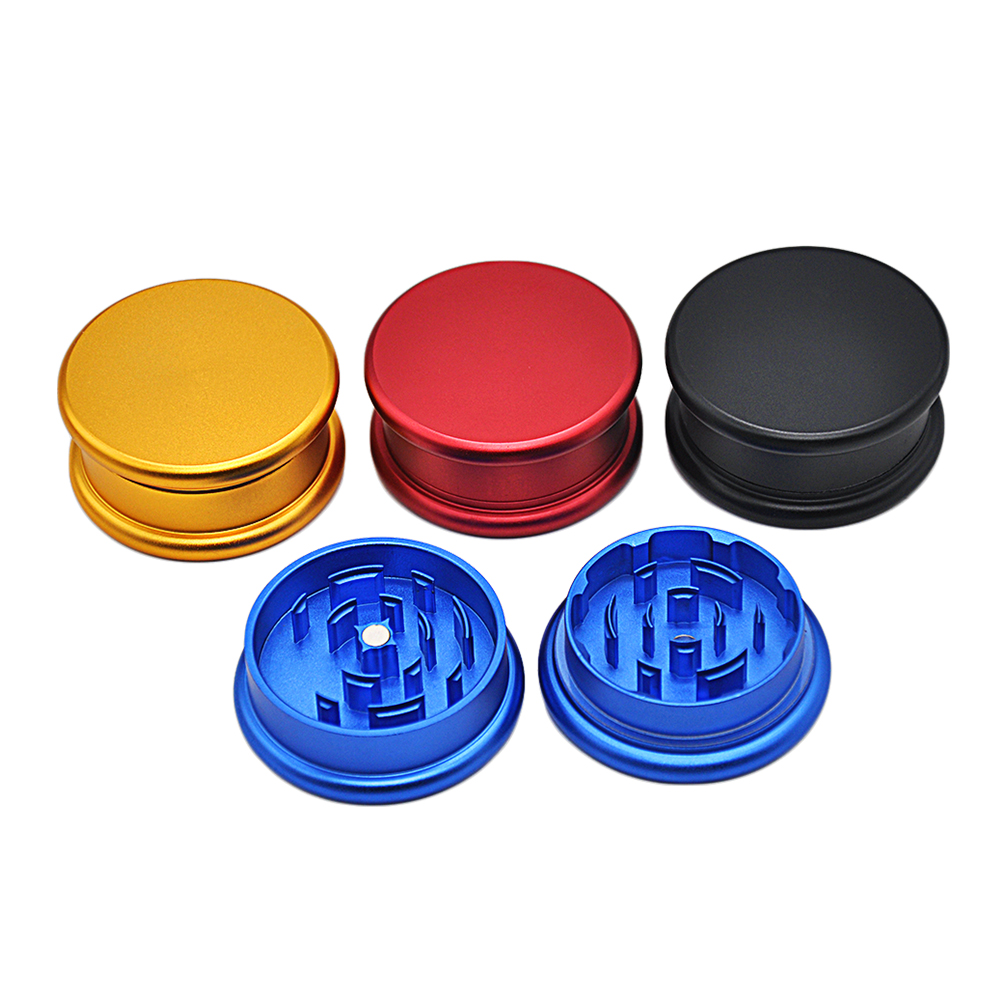 Novelty metal 53MM 2 parts herb grinder weed grinder CNC Aluminum herb crusher custom logo smoking accessories