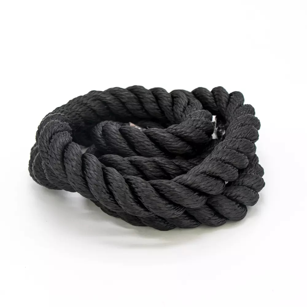 3-strand with good strength Marine grade boat mooring hardware 3mm black polypropylene fiber ropes