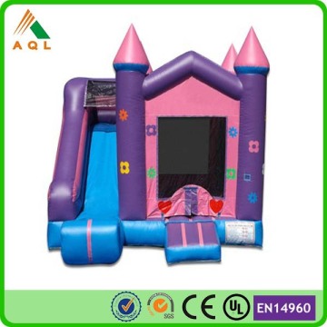 Popular inflatable bouncing castle with slide and jumping for sale