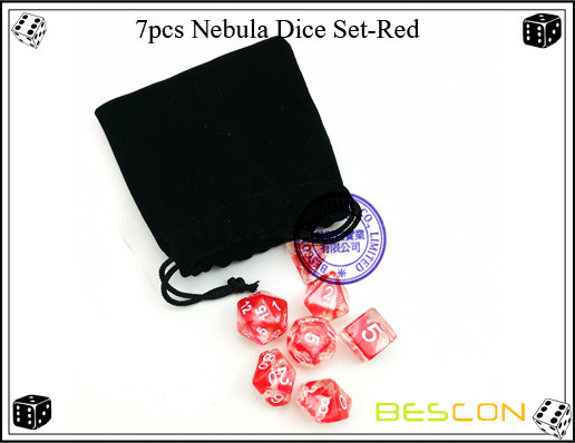 7pcs Nebula Würfel Set-Rot-1 7pcs Nebula Dice Set-Red-1