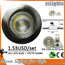LED Downlight para Projetos de Quarto 5W IP20 LED Down Light